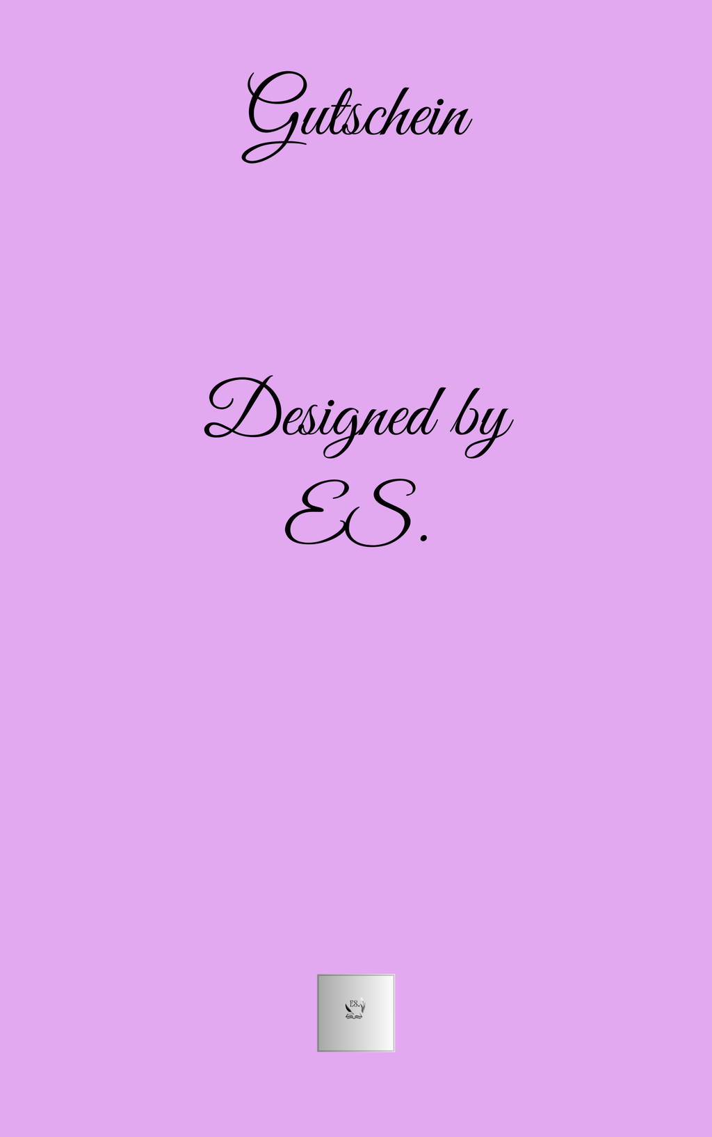 Designed by es. Gutschein