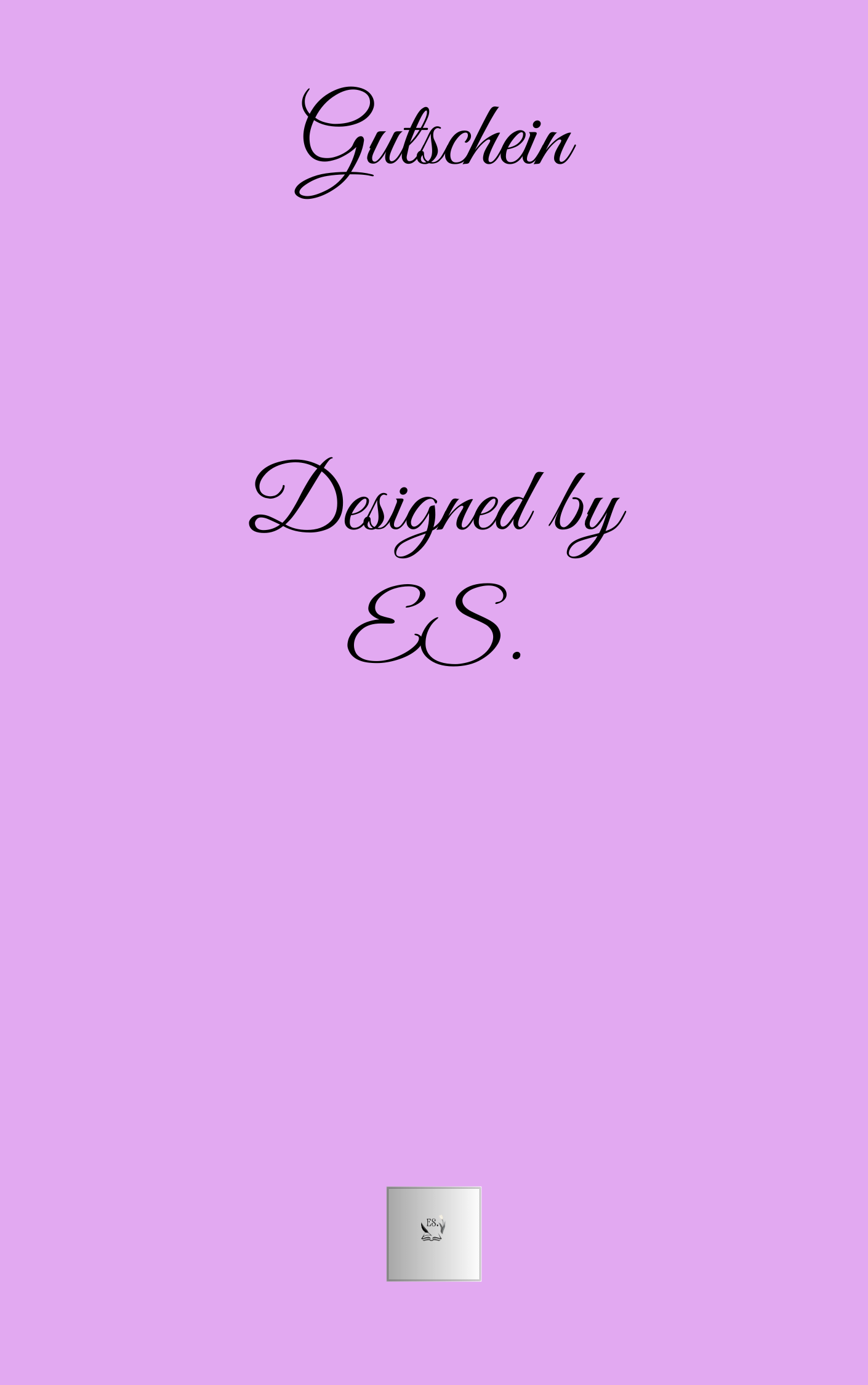 Designed by es. Gutschein