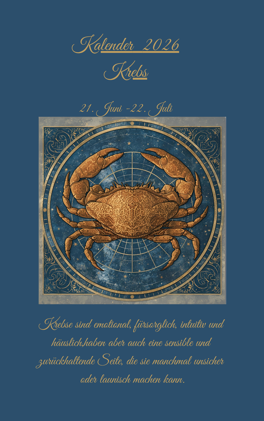 Sternzeichen Krebs Kalender 2026