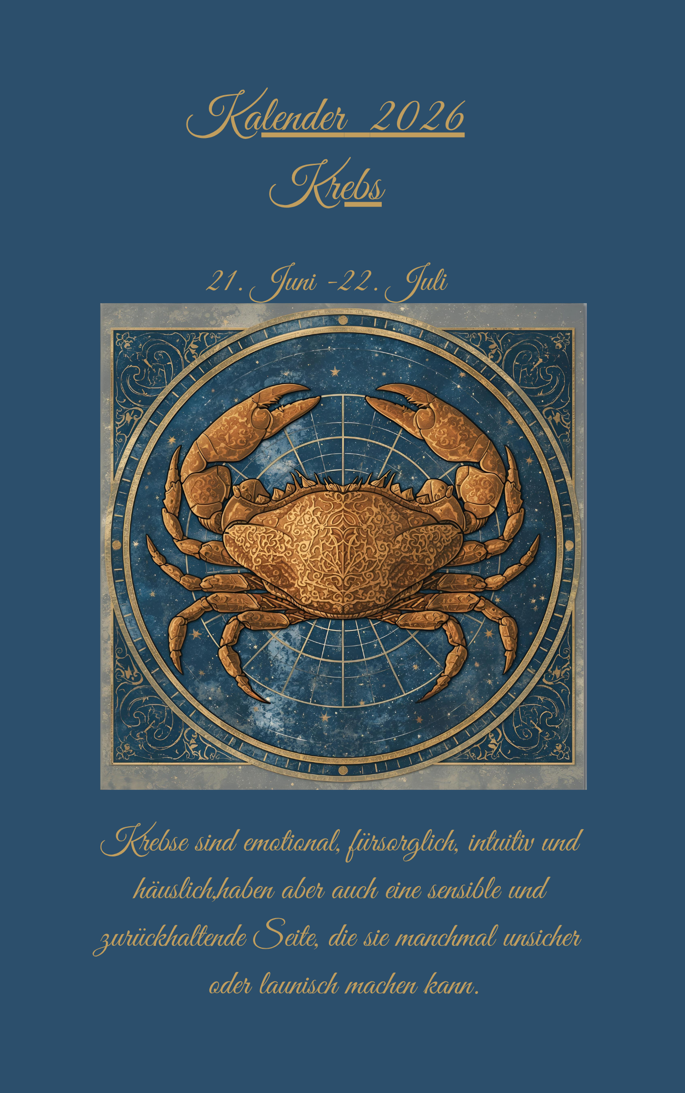 Sternzeichen Krebs Kalender 2026