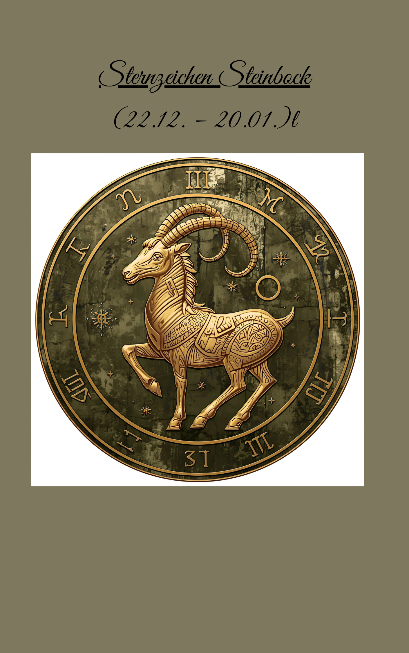 Sternzeichen Steinbock Kalender 2026
