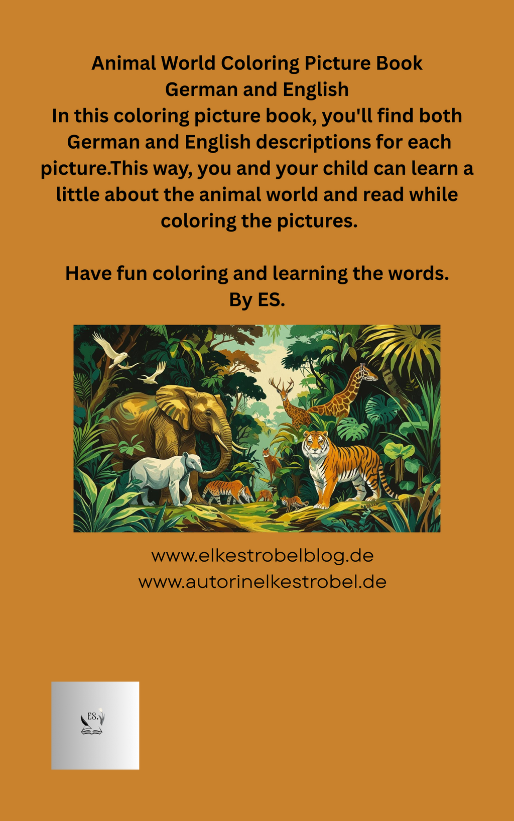 Das Mal-Bilderbuch Tierwelt in Deutsch und Englisch