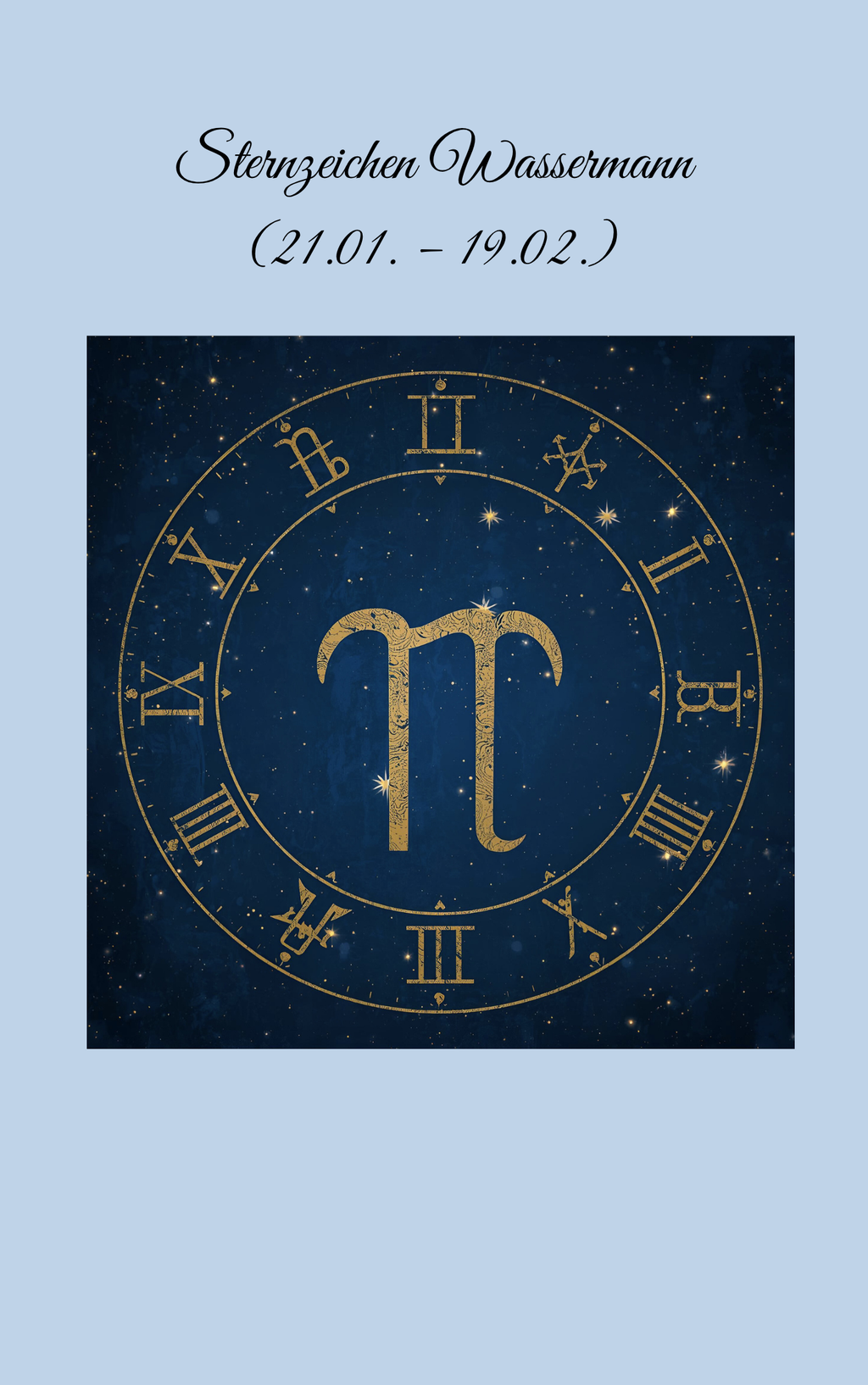 Sternzeichen Wassermann Kalender 2026