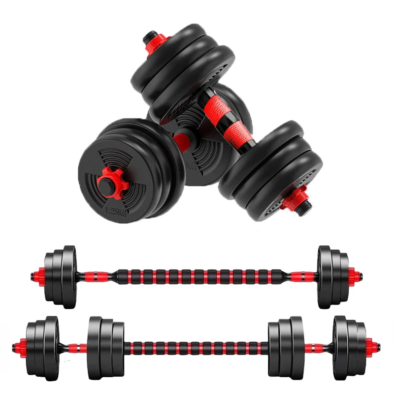 5-44lbs Adjustable Dumbbell to Barbell Set, Anti-Slip Grip, Versatile Home Gym