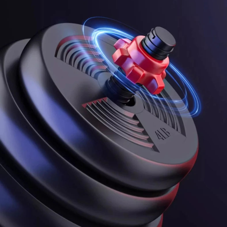 5-44lbs Adjustable Dumbbell to Barbell Set, Anti-Slip Grip, Versatile Home Gym