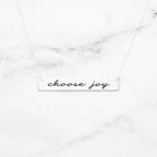 Choose Joy - Rose Gold Quote Bar Necklace