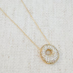 Crystal Bubble Initial Necklace