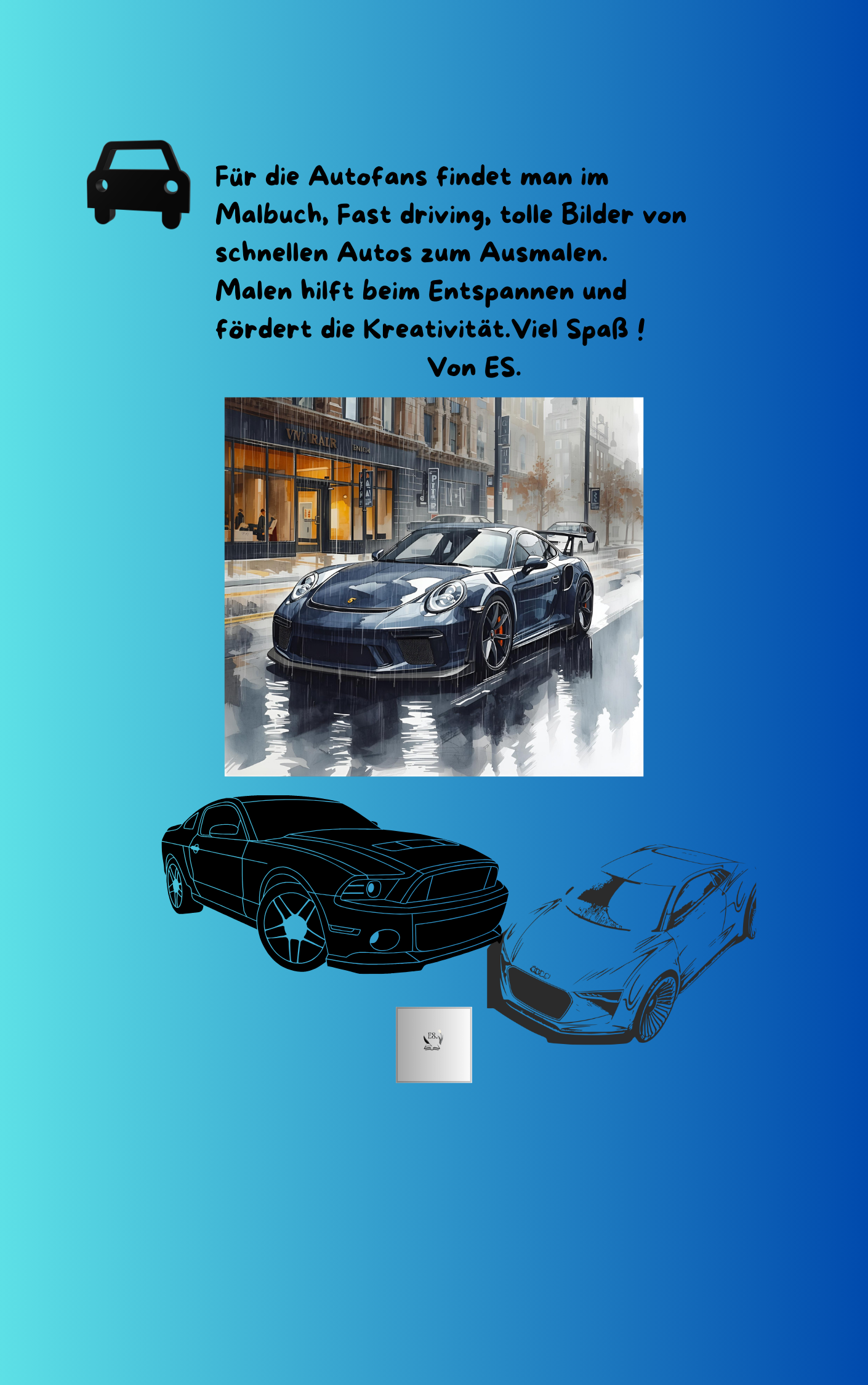 Malbuch Schnelle Autos 1 / Fast driving