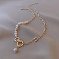 100% Natural Baroque Freshwater Pearl Fashion 14K Gold Filled Female Necklace