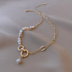 100% Natural Baroque Freshwater Pearl Fashion 14K Gold Filled Female Necklace
