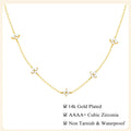 Dainty Lucky Leaf Necklace for Women 925 Sterling Silver Trendy 14K Gold Plating