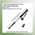 Trekking Poles Shock Absorption Foldable Ultralight Hiking Pole Suitable for