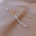 100% Natural Baroque Freshwater Pearl Fashion 14K Gold Filled Female Necklace