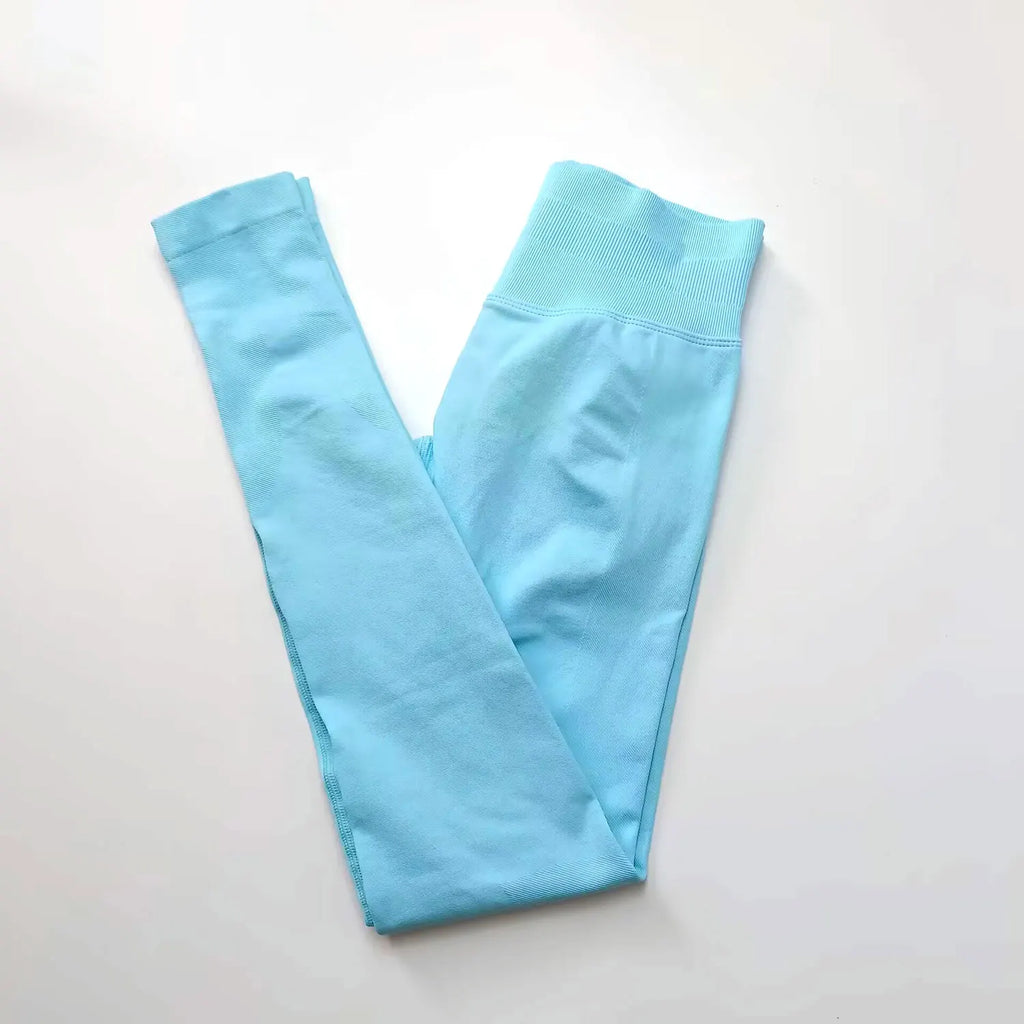 NCLAGEN Impact Leggings Women Seamless Sports Yoga Pants Low Ribbed Band Gym