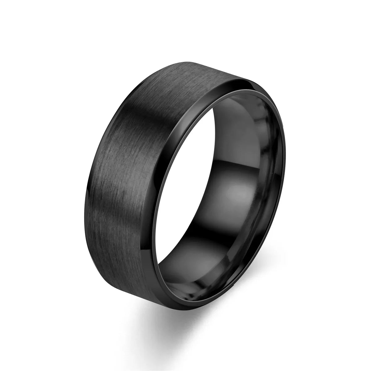 6 Colors Classic 8mm Tungsten Mens Ring Surface Brushed Stainless Steel Ring for