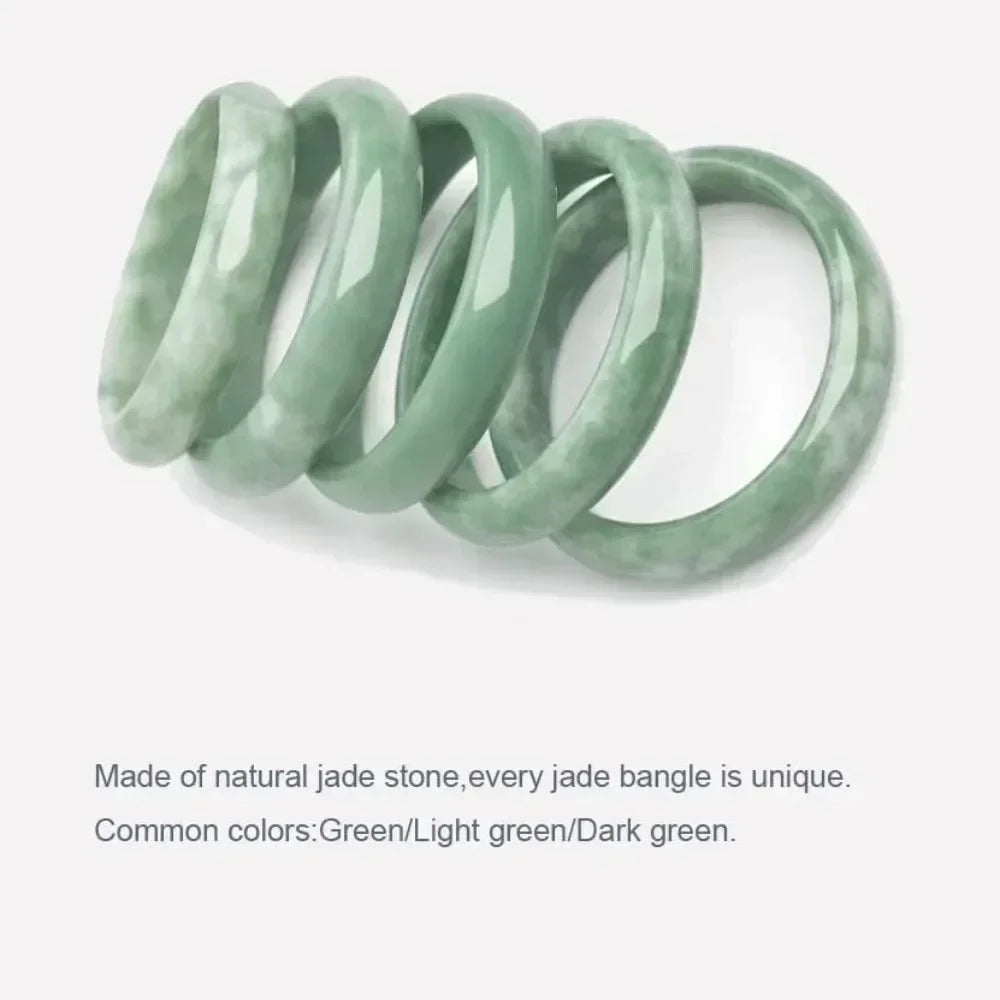 Natural Jade Bangle Bracelet for Women Classcial Retro Chinese Style Hand Jade