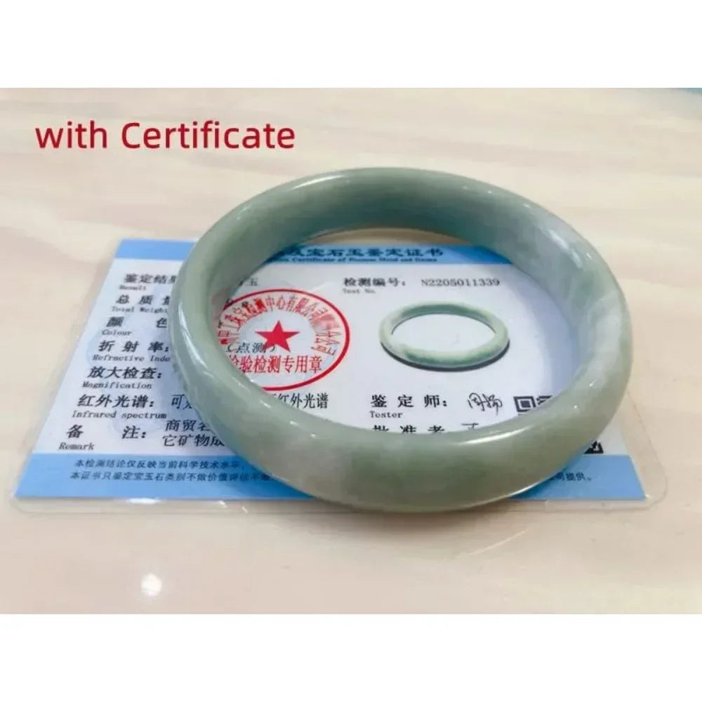 Natural Jade Bangle Bracelet for Women Classcial Retro Chinese Style Hand Jade