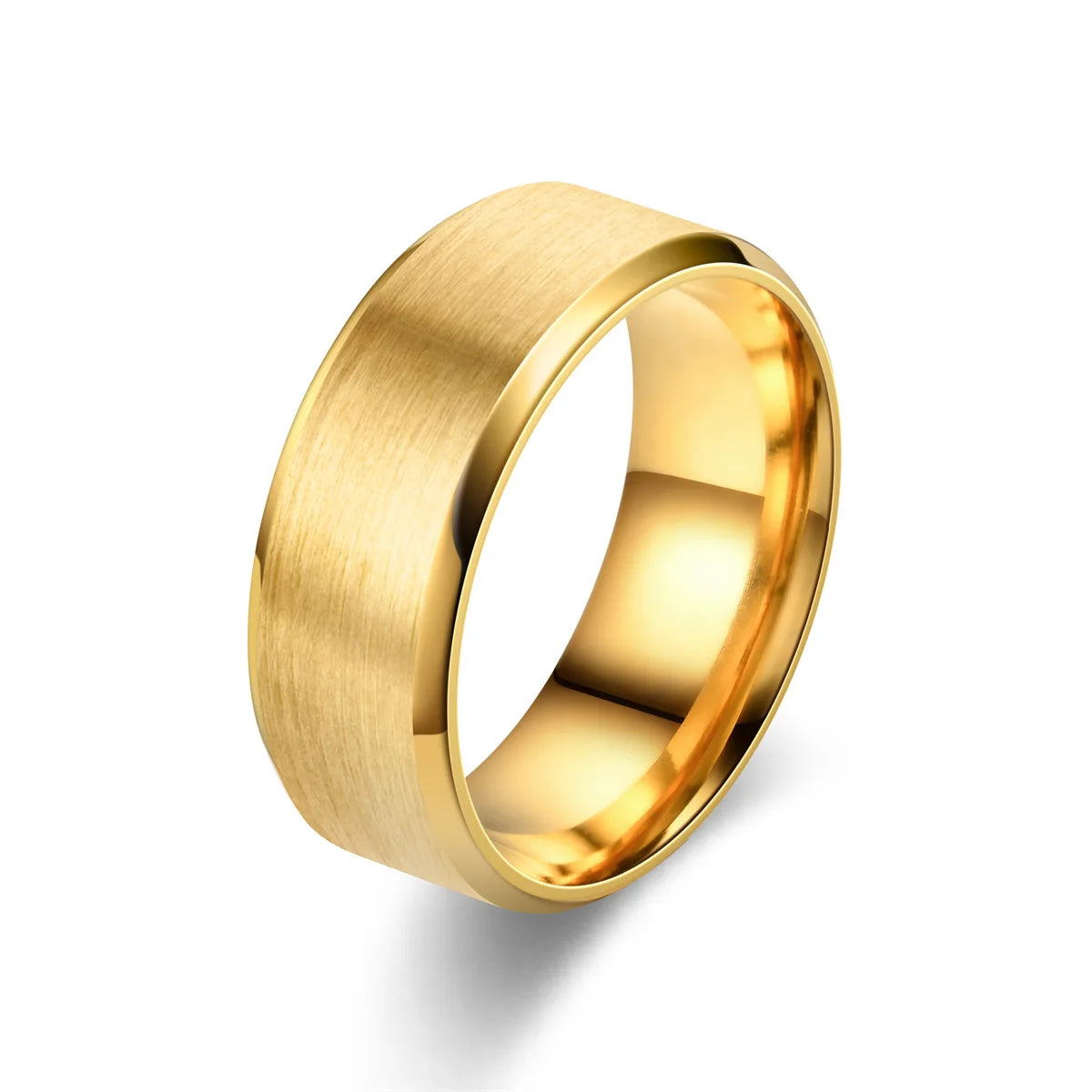 6 Colors Classic 8mm Tungsten Mens Ring Surface Brushed Stainless Steel Ring for