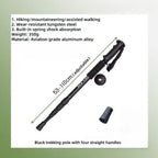Trekking Poles Shock Absorption Foldable Ultralight Hiking Pole Suitable for