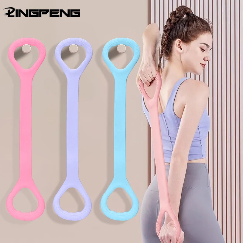 8 Fitness Workout Resistance Band Arm Back Shoulder Exercise Elastic Training