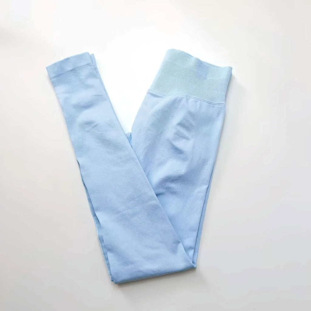 NCLAGEN Impact Leggings Women Seamless Sports Yoga Pants Low Ribbed Band Gym