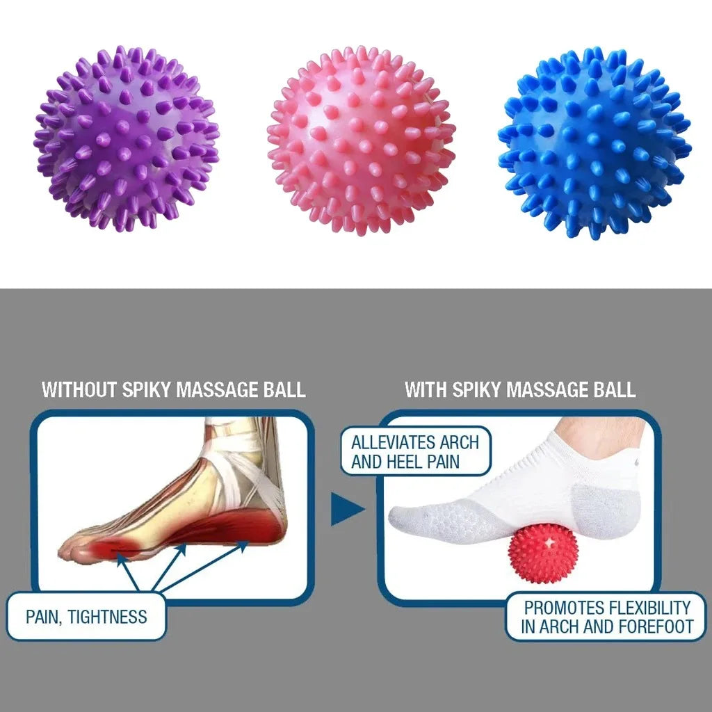 7cm Fitness Physiotherapy PVC Ball Hard Spiked Massage Ball Relieve Plantar