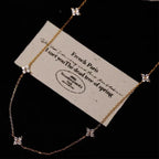 Dainty Lucky Leaf Necklace for Women 925 Sterling Silver Trendy 14K Gold Plating