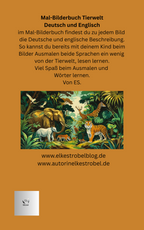 Das Malbuch und Bilderbuch der Tierwelt Deutsch und Englisch