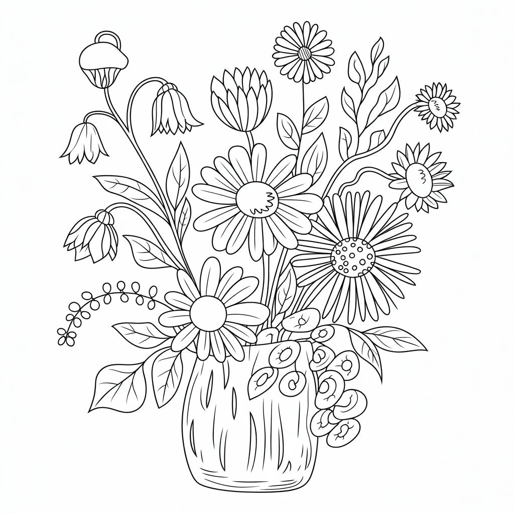 Malbuch Blumenwelt 2