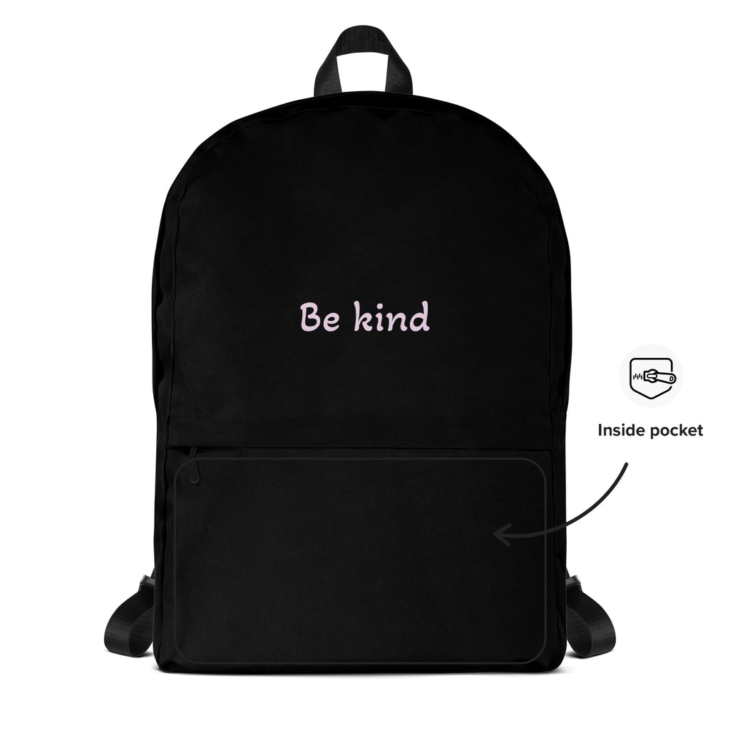 Unisex Rucksack Be kind keep smile in Farbe schwarz