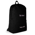 Unisex Rucksack Be kind keep smile in Farbe schwarz