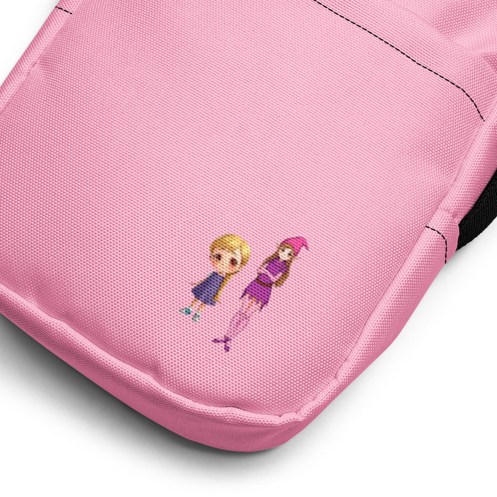 Nützliche Umhängetasche mit Emmi uund Blumenelfe Motiv in rosa