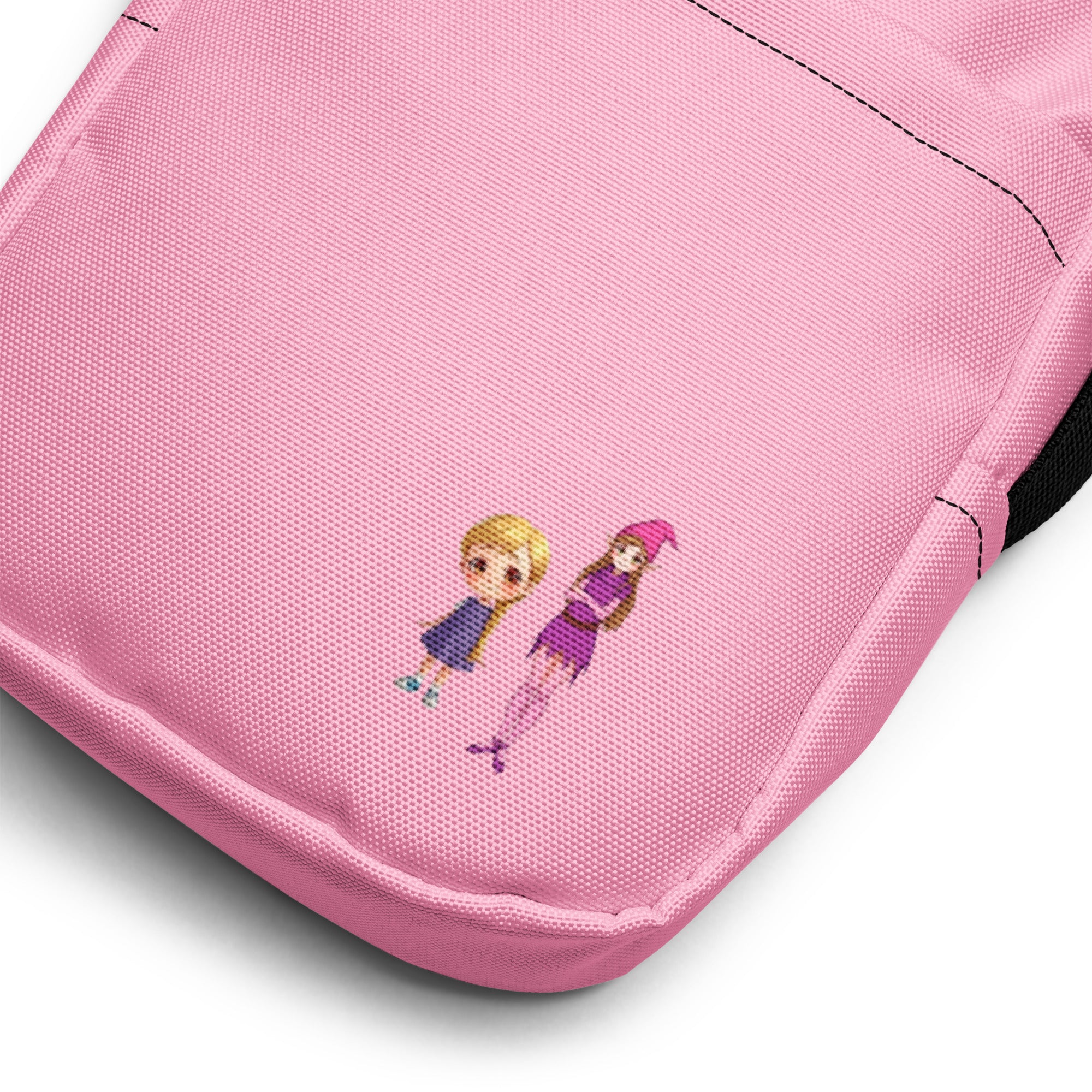 Nützliche Umhängetasche mit Emmi uund Blumenelfe Motiv in rosa