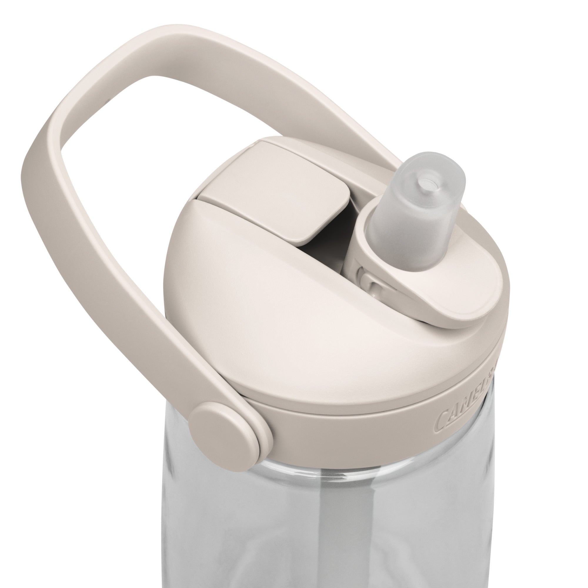 Wasserflasche mit umklappbarem Trinkhalm