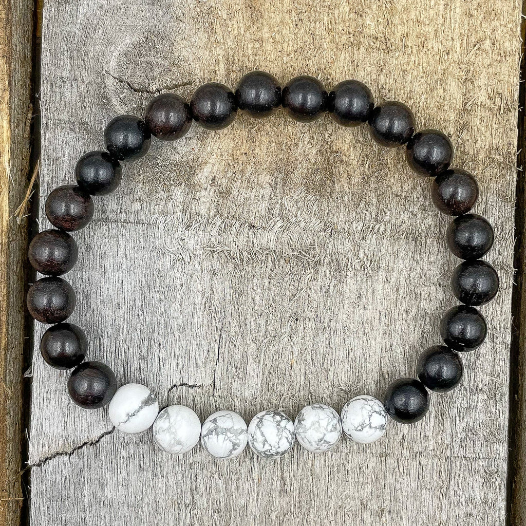 Grove - White Howlite & Blackwood